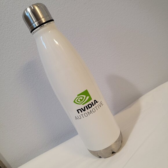 Nvidia Stainless Water Bottle White Sleek Design 26 ounces - Picture 1 of 13